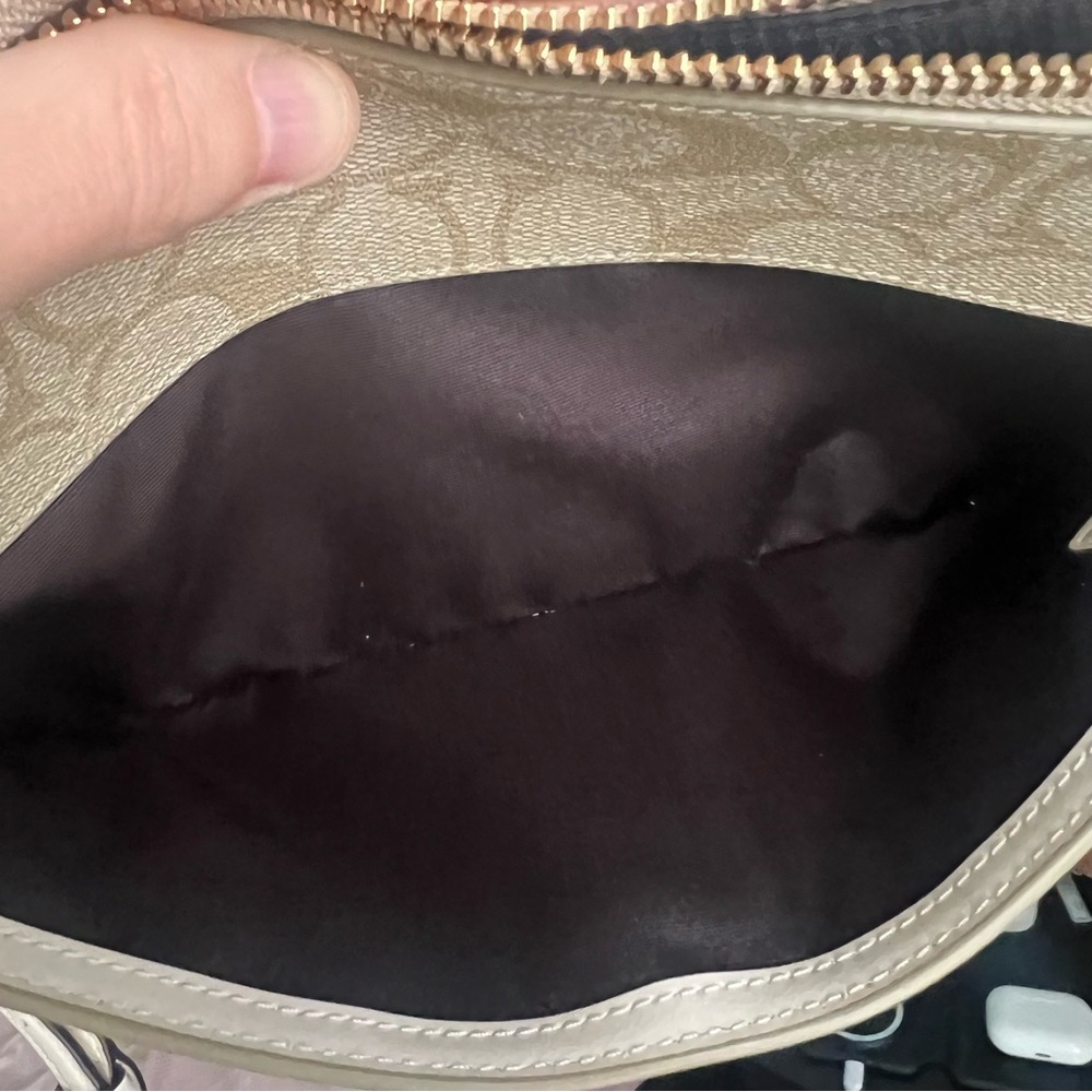 NWOT Coach Signature PVC Crossbody Bag – Khaki / Chalk – F58319 - Picture 7 of 7